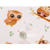 Bavlněná látka / plátno sovy (Varianta (960) krémová nejsvět., Balení 1 m)