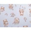 Bavlněná látka / plátno medvídek (Varianta 1 (986) bílá, Balení 1 m)
