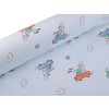 Úplet bavlněný zvířátka šíře 200 cm (Varianta modrá ledová, Balení 1 m)