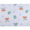 Úplet bavlněný zvířátka šíře 200 cm (Varianta modrá ledová, Balení 1 m)
