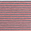 Bavlněný úplet – červeno černé proužky úzké
