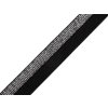 Lemovací pruženka půlená / lampas šíře 17 mm s lurexem (Varianta 7 černá stříbrná, Balení 25 m)