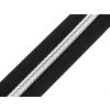 Zip spirálový No 5 s metalickými zoubky metráž (Varianta 3 (322) černá stříbrná, Balení 1 m)