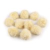 Kožešinová bambule s poutkem Ø3,5 cm (Varianta 1 Off White, Balení 10 ks)