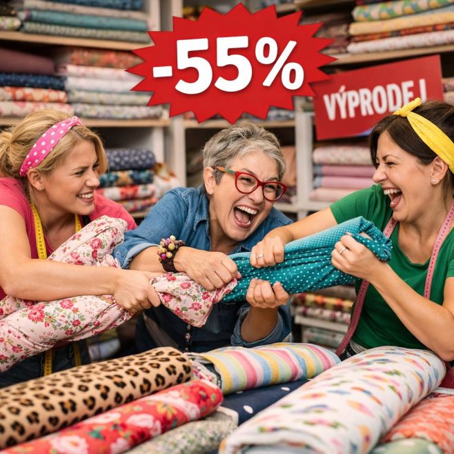 🔥 -55 % NA LÁTKY?! 🔥 Ano, čteš správně 😍✂️ Na e-shopu teď najdeš VELKÝ výprodej látek se slevami až 55 % 🧵 ⚠️ Pozor –...