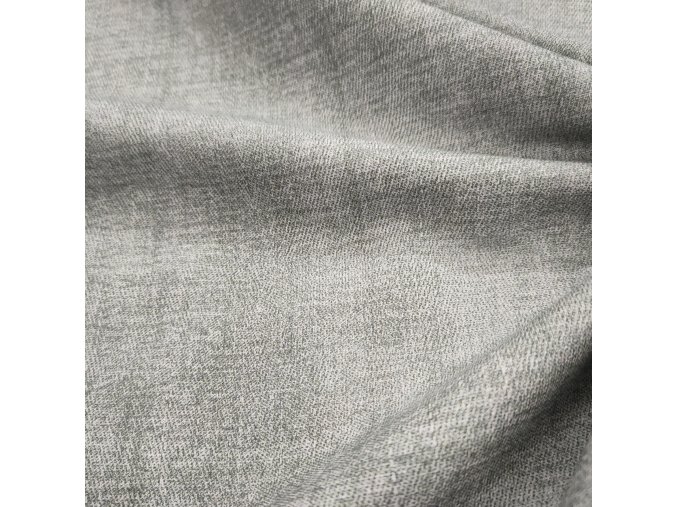 Biobavlněná teplákovina s džínovým potiskem šedá (0,5 m)