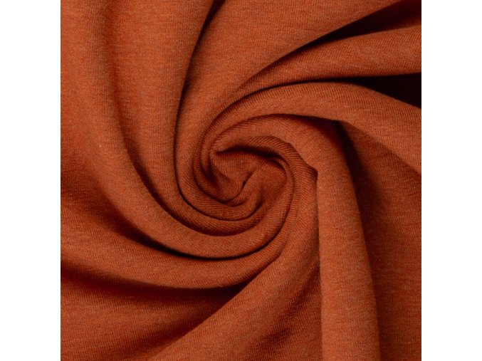 Melanž teplákovina bez počesu terakota (0,25 m)