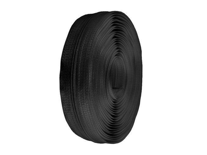Zip spirálový metráž 3 mm černý