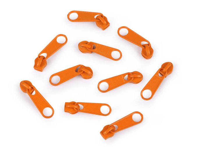 Jezdec ke spirálovým zipům 3 mm oranžový