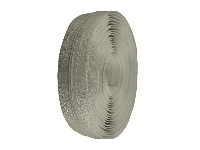 Zip spirálový metráž 3 mm šedý