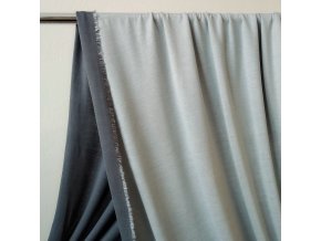 Viskózový úplet, interlok (oboulíc) antracit/sv. šedý