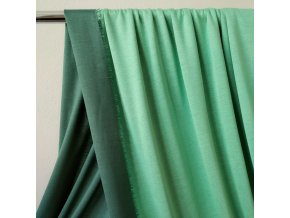 Viskózový úplet, interlok (oboulíc) smaragd/sv. zelený