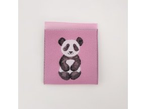 Tkaný štítek panda