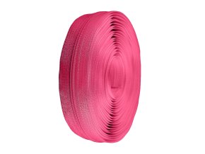 Zip spirálový metráž 3 mm tm. růžový