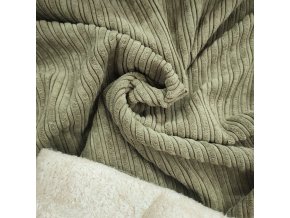 Manšestr s kožíškem khaki (0,2 m)