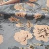 Tencel úplet květy na džínové