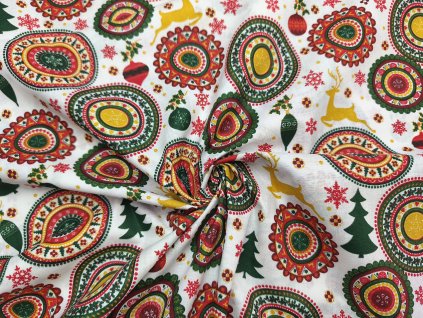 Bavlněné plátno- barevná mandala