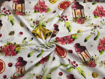 Bavlněné plátno- Vánoční atmosféra