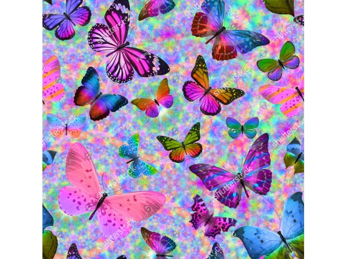 stock photo tropical colored butterflies on a colorful background 1430910824