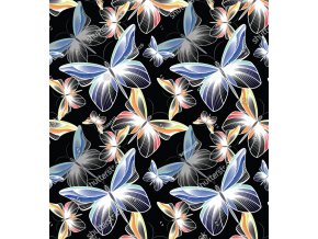 stock vector seamless pattern with gentle contour butterflies 1347019136