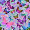stock photo tropical colored butterflies on a colorful background 1430910824
