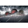 stock photo speedometer scoring high speed in a fast motion blur racetrack background speeding car background 1061506127
