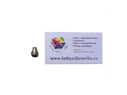 ŠEDÁ * Kovová koncovka 10x14 mm KROUCENÝ DRÁT