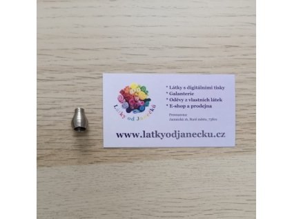 ŠEDÁ * Kovová koncovka 10x14 mm KROUCENÝ DRÁT