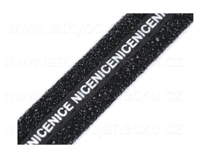 Lampas ČERNÝ lurexový Nice šíře 20 mm