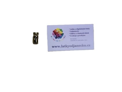 Brzdička kovová 15x20 mm / ŽLUTÝ KOV 1 dírka