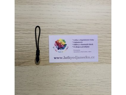 Poutko / taháček na jezdce-černý s kovem