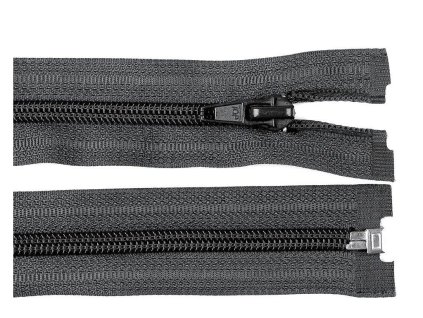 ČERNÁ * Spirálový zip délka 85 cm - bundový