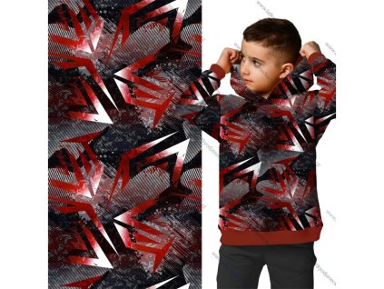 Teplákovina 240g *  PANEL S 48x50 cm * Abstraktní gejzír