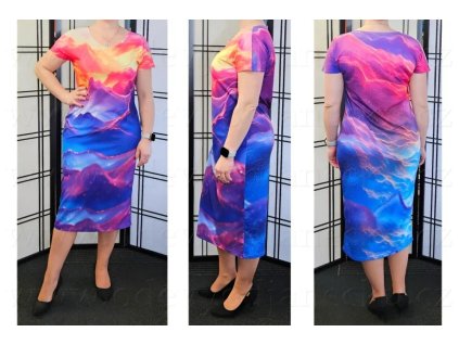 ODĚVY *Šaty Nora dlouhé z PANELU - různé délky, různý výstřih - VZOR DLE VAŠEHO VÝBĚRU