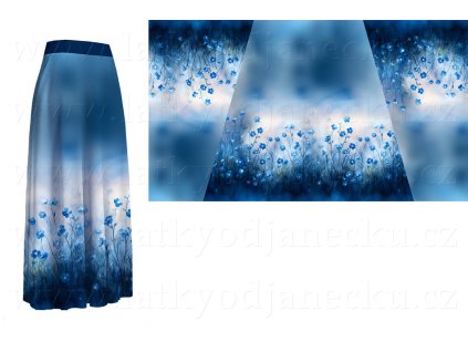 Bavlněný úplet 180g * PANEL NA SUKNI 100x176 cm * Jarní probuzení