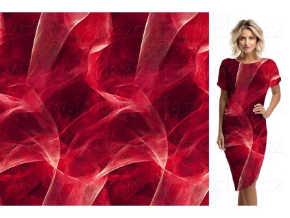 Funktionsstrick mit Silber * Nebula in Rot