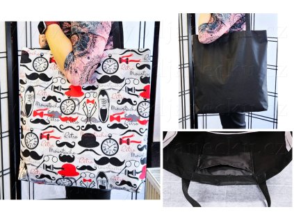 Taška z nepromokavé kočárkoviny 43x46 cm * Retro