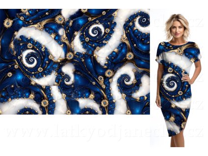 Funkční úplet se stříbrem 180g - Panel 120x156 cm - Hvězdná spirála