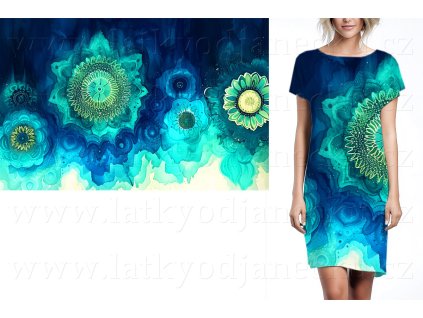 Funktionsstrick mit Silber * Tafel 100x156 cm * Mandalas der Tiefe