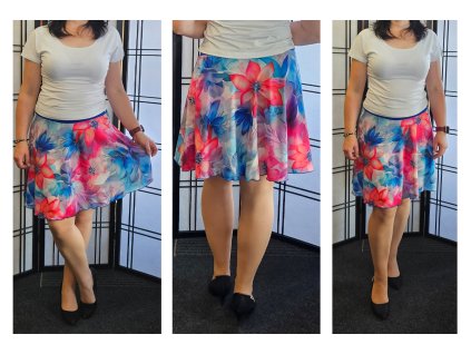 ODĚVY SKLADEM * Půlkolová sukně ZE SILKY * vzor č.10 * vel.2, délka 50cm