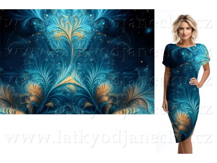 bavlneny uplet top 180g panel 120 cm modre pirko