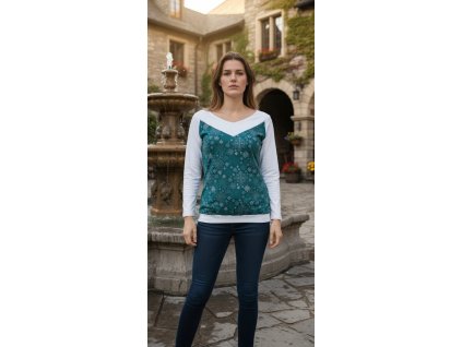 ODĚVY SKLADEM - Halena Zimní vločka - vel.L/XL