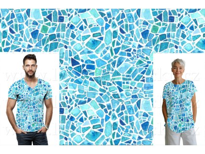 Funkční úplet se stříbrem 180g - Modrá mozaika