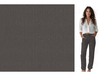 teplakovina na kalhoty 280 g taupe denim