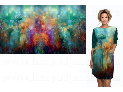 Bavlněný úplet TOP 180g - PANEL 100x176 cm - Pohádkový kmín