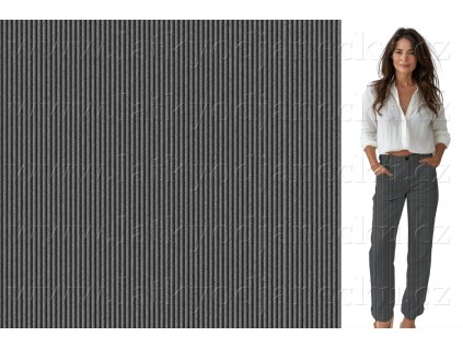 teplakovina na kalhoty 280g imitace sedy mansestr
