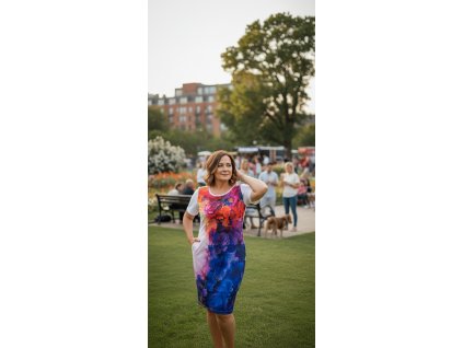 ODĚVY SKLADEM * Šaty Květinová exploze * vel. 2XL