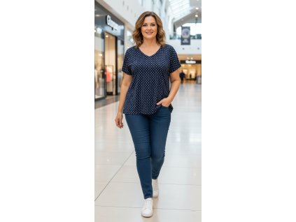 ODĚVY SKLADEM -  Halena  Puntíky - vel. 2XL/3XL