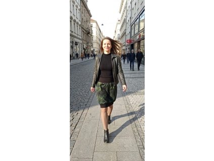 ODĚVY SKLADEM - Balonová sukně Les - vel. L, délka 52cm