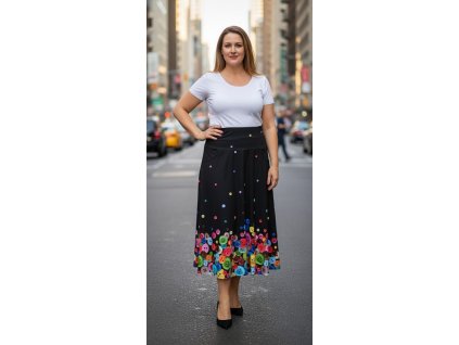 ODĚVY SKLADEM - Maxisukně  Knoflíky - vel.2XL